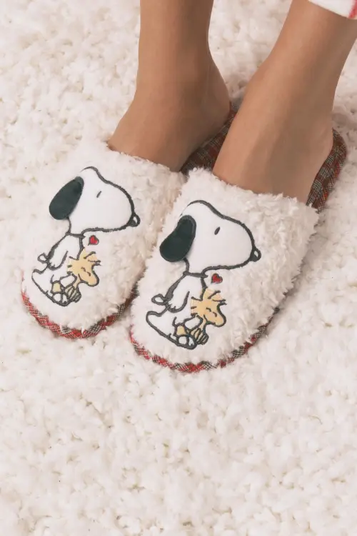 Домашние тапочки из искусственного меха Snoopy
